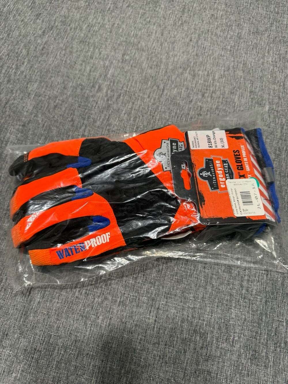 Ergodyne ProFlex 818WP  Thermal Waterproof Utility Gloves Hi-Vis Orange XL (10)